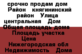 срочно продам дом › Район ­ княгининский район › Улица ­ центральная › Дом ­ 47 › Общая площадь дома ­ 36 › Площадь участка ­ 25 › Цена ­ 655 000 - Нижегородская обл. Недвижимость » Дома, коттеджи, дачи продажа   